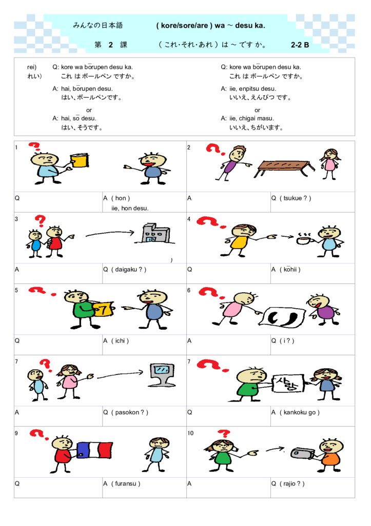 Lesson 2-2 Kore Sore Are? B PDF thumbnail